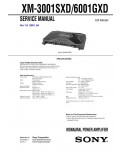 Сервисная инструкция Sony XM-3001SXD, XM-6001GXD
