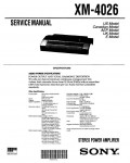 Сервисная инструкция Sony XM-4026