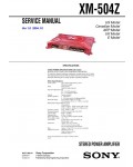 Сервисная инструкция Sony XM-504Z