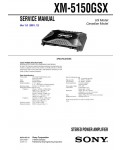 Сервисная инструкция Sony XM-5150GSX