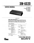 Сервисная инструкция Sony XM-6020