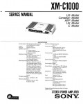 Сервисная инструкция Sony XM-C1000