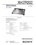 Сервисная инструкция Sony XM-GTR2022