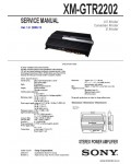 Сервисная инструкция SONY XM-GTR2202
