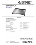 Сервисная инструкция Sony XM-GTR6001