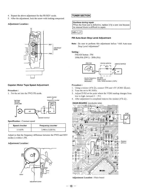 Сервисная инструкция Sony XR-1300, XR-1600