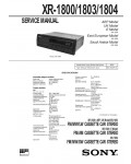 Сервисная инструкция Sony XR-1800, XR-1803, XR-1804