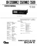 Сервисная инструкция Sony XR-3208MK2, XR-3501MK2, XR-3509