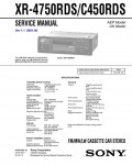 Сервисная инструкция Sony XR-4750RDS, XR-C450RDS