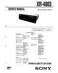 Сервисная инструкция Sony XR-4803