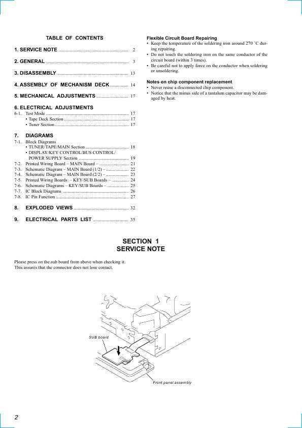 Сервисная инструкция Sony XR-4950X, XR-4954X