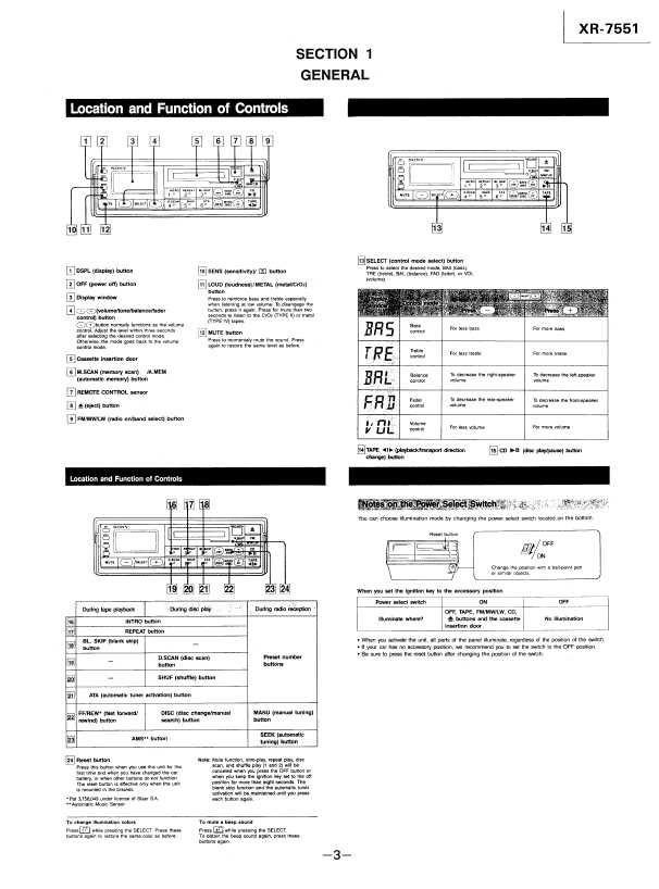 Сервисная инструкция Sony XR-7551