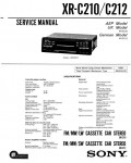 Сервисная инструкция Sony XR-C210, XR-C212