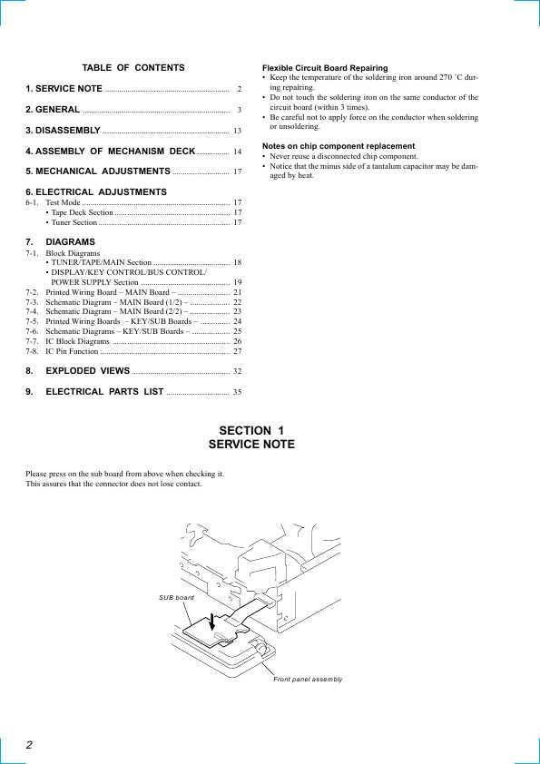 Сервисная инструкция Sony XR-C5300X, XR-C5305, XR-C5600X