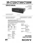 Сервисная инструкция Sony XR-C7220, XR-C7300, XR-C7300W