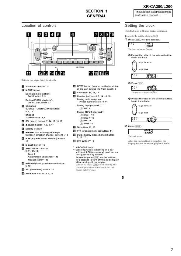 Сервисная инструкция Sony XR-CA300, XR-L200