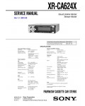 Сервисная инструкция Sony XR-CA624X