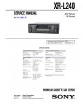 Сервисная инструкция Sony XR-L240