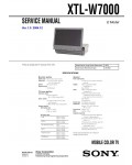 Сервисная инструкция Sony XTL-W7000
