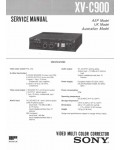 Сервисная инструкция Sony XV-C900
