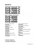 Сервисная инструкция SONY XVS-6000, 7000, 8000-C, 1st-edition, REV.1