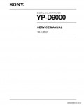 Сервисная инструкция SONY YP-D9000, 1st-edition