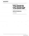 Сервисная инструкция SONY YS-DX516, 1st-edition