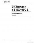 Сервисная инструкция SONY YS-SX409CE, SX509P