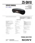 Сервисная инструкция Sony ZS-SN10