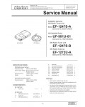 Сервисная инструкция Clarion EF-1247U, 1272S, UF-901U