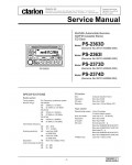 Сервисная инструкция Clarion PS-2363D, 2363I, 2373D, 2374D