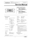 Сервисная инструкция Clarion PS-3145K-A, PS-3146K-A