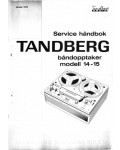 Сервисная инструкция TANDBERG 14, 15 REEL-TO-REEL
