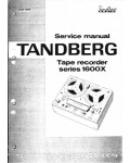 Сервисная инструкция TANDBERG 1600X REEL-TO-REEL