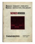 Сервисная инструкция Tandberg 9000X