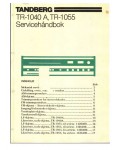Сервисная инструкция Tandberg TR-1040A, TR-1055