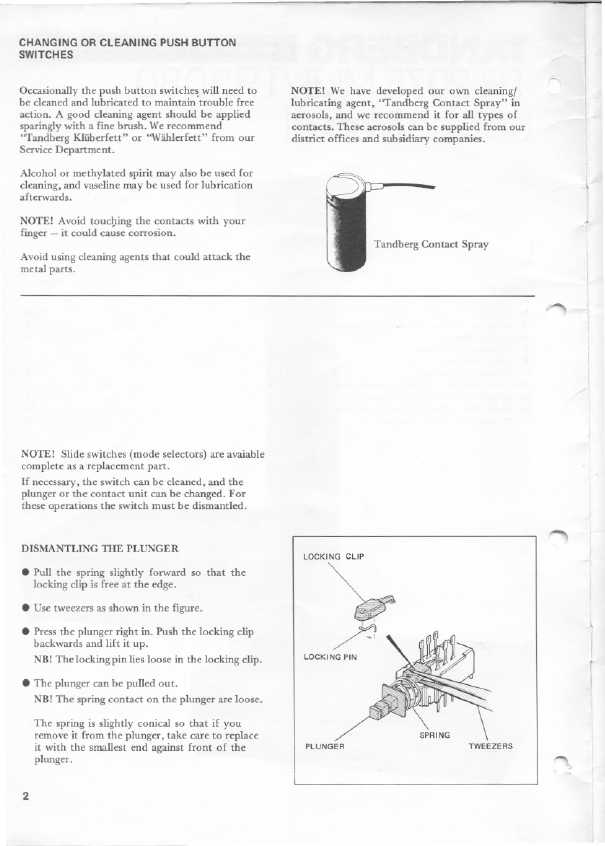 Сервисная инструкция Tandberg TR-2075MKII, TR-2080