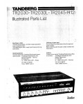Сервисная инструкция Tandberg TR2030, TR2030L, TR2045-H12