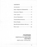 Сервисная инструкция Tapco 6200A, 6200B