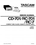 Сервисная инструкция Tascam CD-701