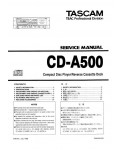 Сервисная инструкция Tascam CD-A500