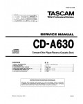 Сервисная инструкция Tascam CD-A630