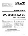 Сервисная инструкция Tascam DA-25, DA-30MKII