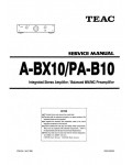 Сервисная инструкция Teac A-BX10, PA-B10