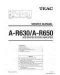 Сервисная инструкция TEAC A-R630, R650