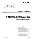 Сервисная инструкция Teac A-X1000, A-X3000, A-X5000