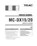Сервисная инструкция Teac MC-DX15, MC-DX20