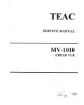 Сервисная инструкция Teac MV-1010