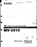 Сервисная инструкция Teac MV-3010