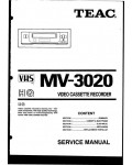 Сервисная инструкция Teac MV-3020